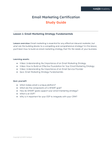 Email Marketing Certification Study Guide