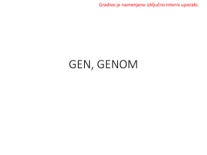 Gen, Genom, Genetika: Predstavitev