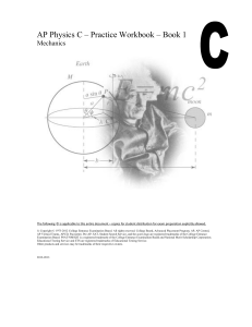 AP Physics C Mechanics Practice Workbook