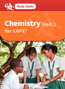 CAPE Chemistry Unit 1 Study Guide (3)