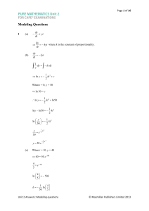 Modeling Questions & Answers: Differential Equations, Probability