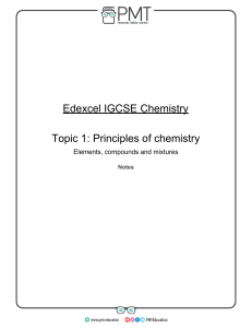 IGCSE Chemistry: Elements, Compounds, Mixtures Notes