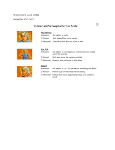 Stroke Scenario Script: FAST, ER, ICU, Debrief