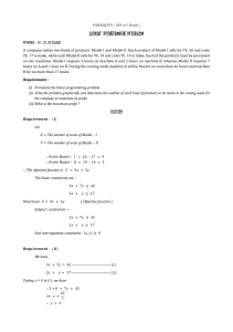 Linear Programming Problems & Solutions