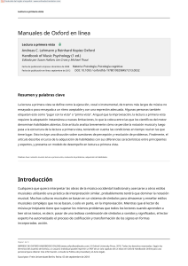 Lectura a primera vista: Psicología de la música