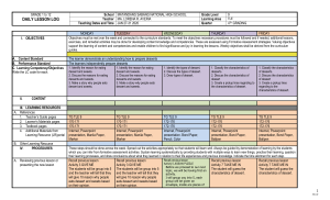 Grade 9 TLE Daily Lesson Log: Preparing Desserts