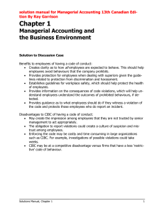 Managerial Accounting Solution Manual Chapter 1