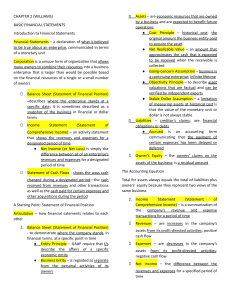 Financial Statements & Accounting Principles