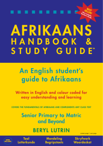 Afrikaans Handboek & Studiegids voor Engelstalige Studenten