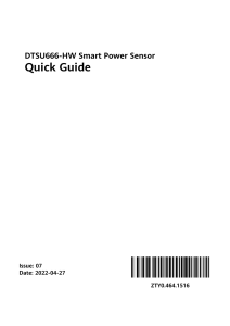 DTSU666-HW Smart Power Sensor Quick Guide