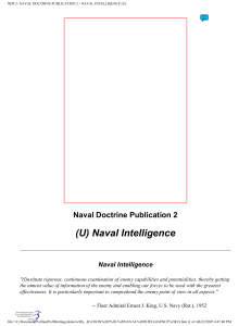 Naval Intelligence Doctrine: NDP 2 Overview