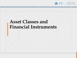 Asset Classes & Financial Instruments Presentation