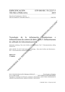 ETP-ISO/IEC TS 22237-5: Cableado de Centros de Datos