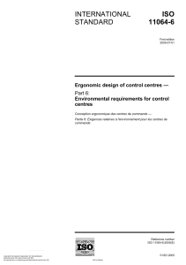 ISO 11064-6: Ergonomic Design of Control Centers