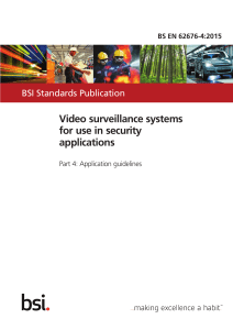 Video Surveillance System Application Guidelines Standard