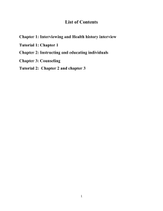 Interviewing & Health History Coursebook