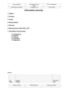 Information Security Policy: Strategy & Responsibilities