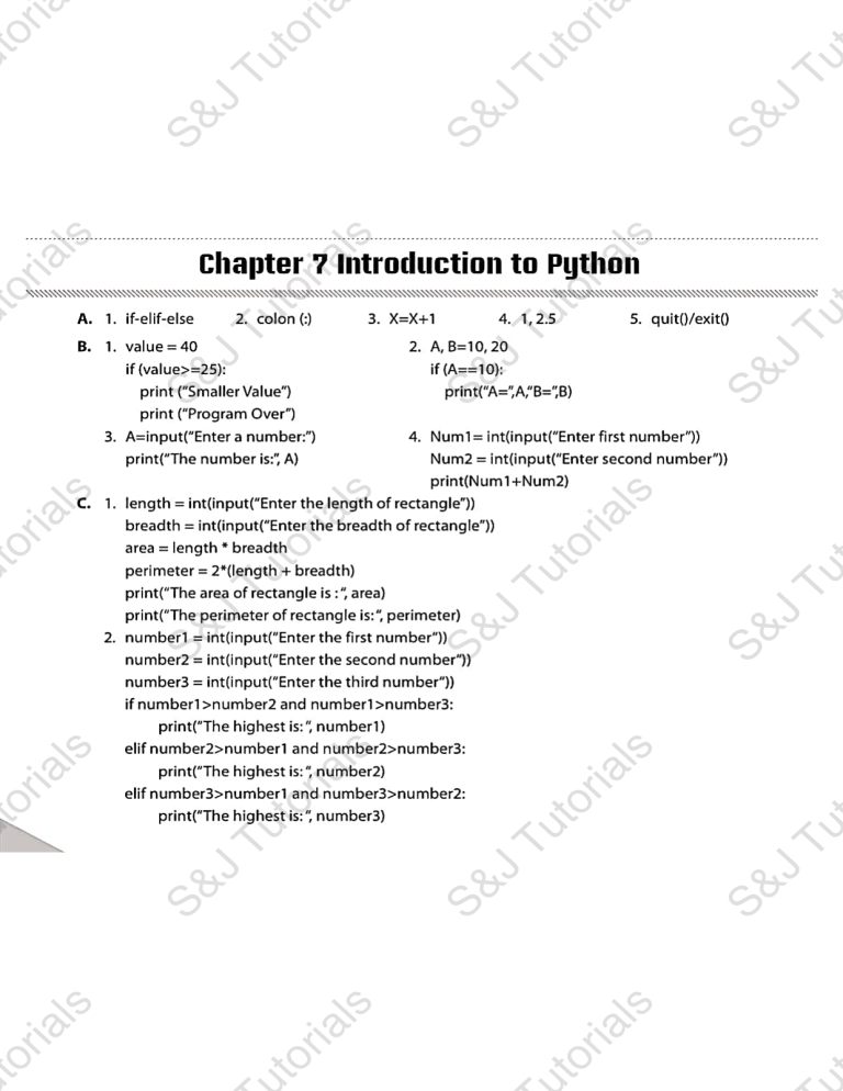 Python Programming Worksheet: Intro to Python