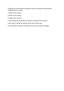 Conveyor Parametric Modeling Parameters