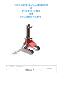 Cylinder Lifter FEA Report: Static Stress Analysis