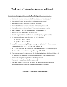 Information Assurance and Security Worksheet