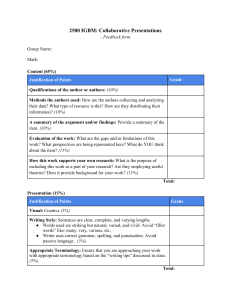 Collaborative Presentation Feedback Form