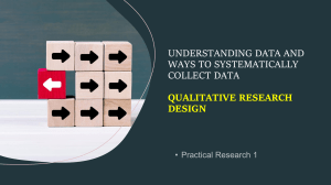 Qualitative Research Design: Data Collection Methods