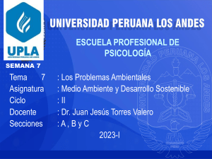 Problemas Ambientales: Presentación Universitaria