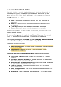 Estadística y Pensamiento Crítico: Conceptos Clave