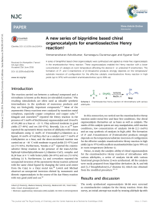 Bipyridine Chiral Organocatalysts for Henry Reaction