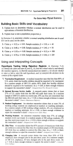 Hypothesis Testing for Proportions