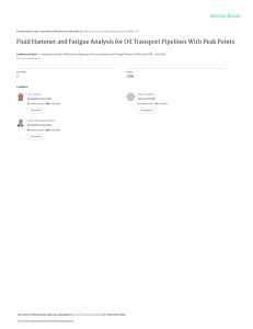 Fluid Hammer & Fatigue Analysis in Oil Pipelines