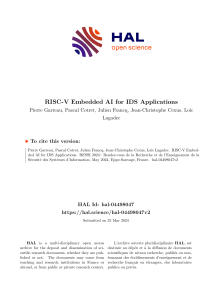 RISC-V Embedded AI for IDS Applications