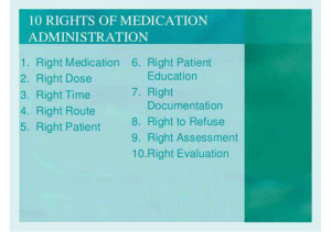 10 Rights of Medication Administration