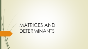 Matrices and Determinants: Operations & Calculations