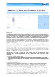 GNSS Loss & Interference on Airbus Aircraft