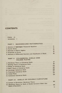 Shell Structures Table of Contents