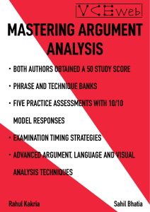 Mastering Argument Analysis: VCE English Study Guide