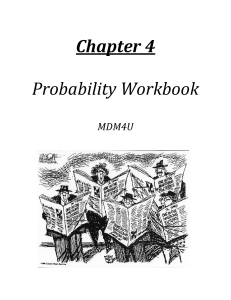 Probability Workbook MDM4U: Exercises & Problems