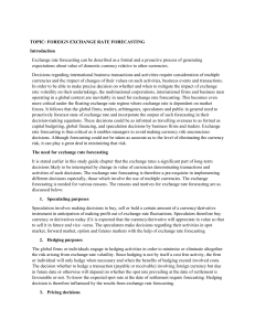 Foreign Exchange Rate Forecasting: A Study Guide