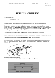 Poutres de roulement : conception et normes