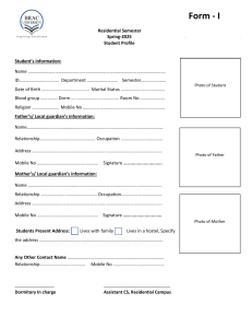 BRAC University Residential Semester Forms