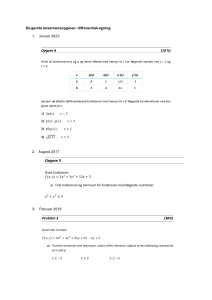 Differential Calculus Exam Problems