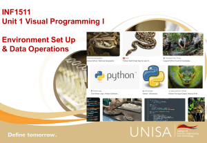 Python Programming: Environment Setup & Data Operations