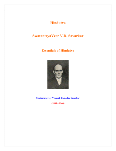 Hindutva: Savarkar's Essentials