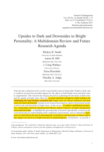 Upsides to Dark, Downsides to Bright Personality Research