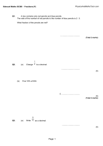 Fractions Worksheet: GCSE Math Practice