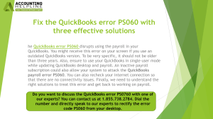 Fix QuickBooks Error PS060: 3 Effective Solutions