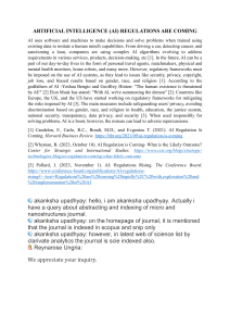 AI Regulations & Micro/Nano Journal Indexing