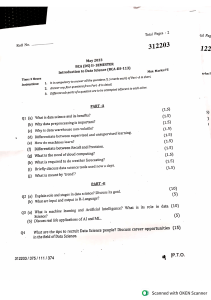 Data Science Exam Paper: BCA (DS) Semester II